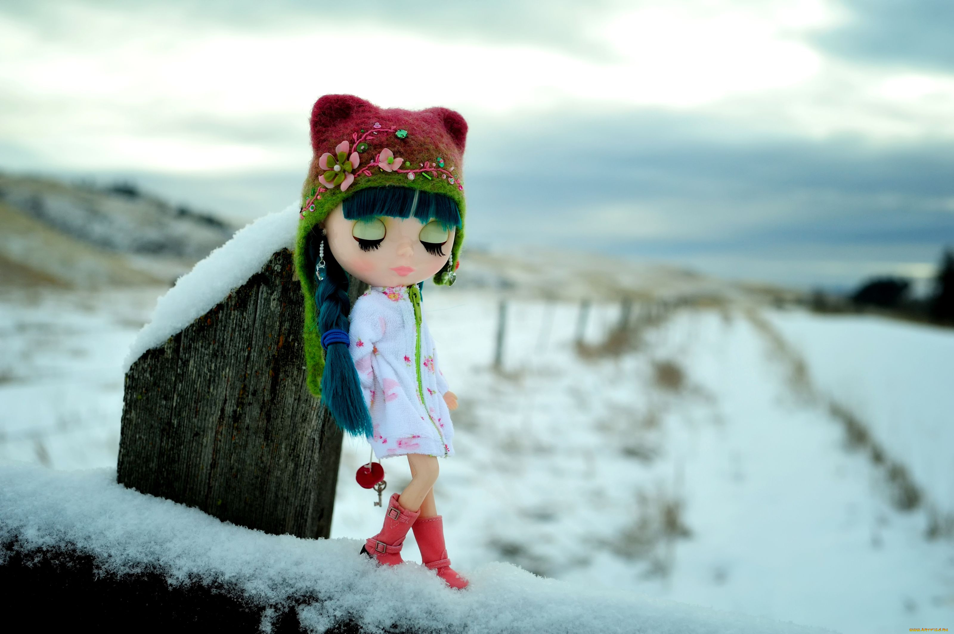 зимние картинки куклы